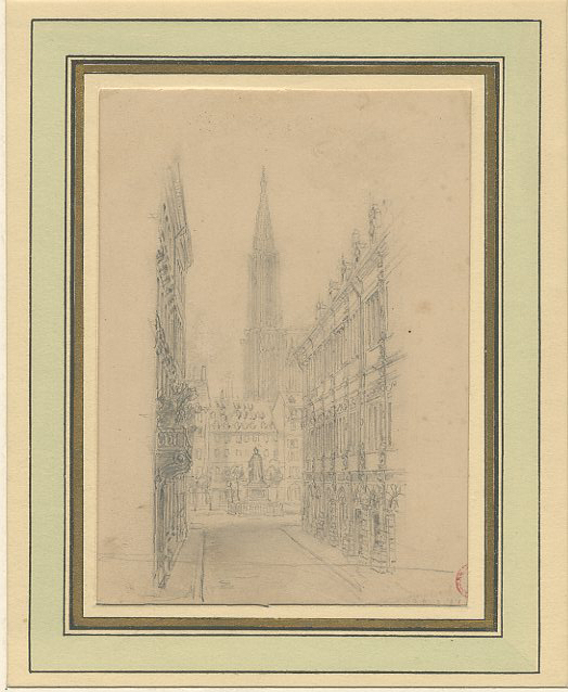 VUE DE STRASBOURG : LA PLACE GUTENBERG DEPUIS LA RUE DES SERRURIERS_0